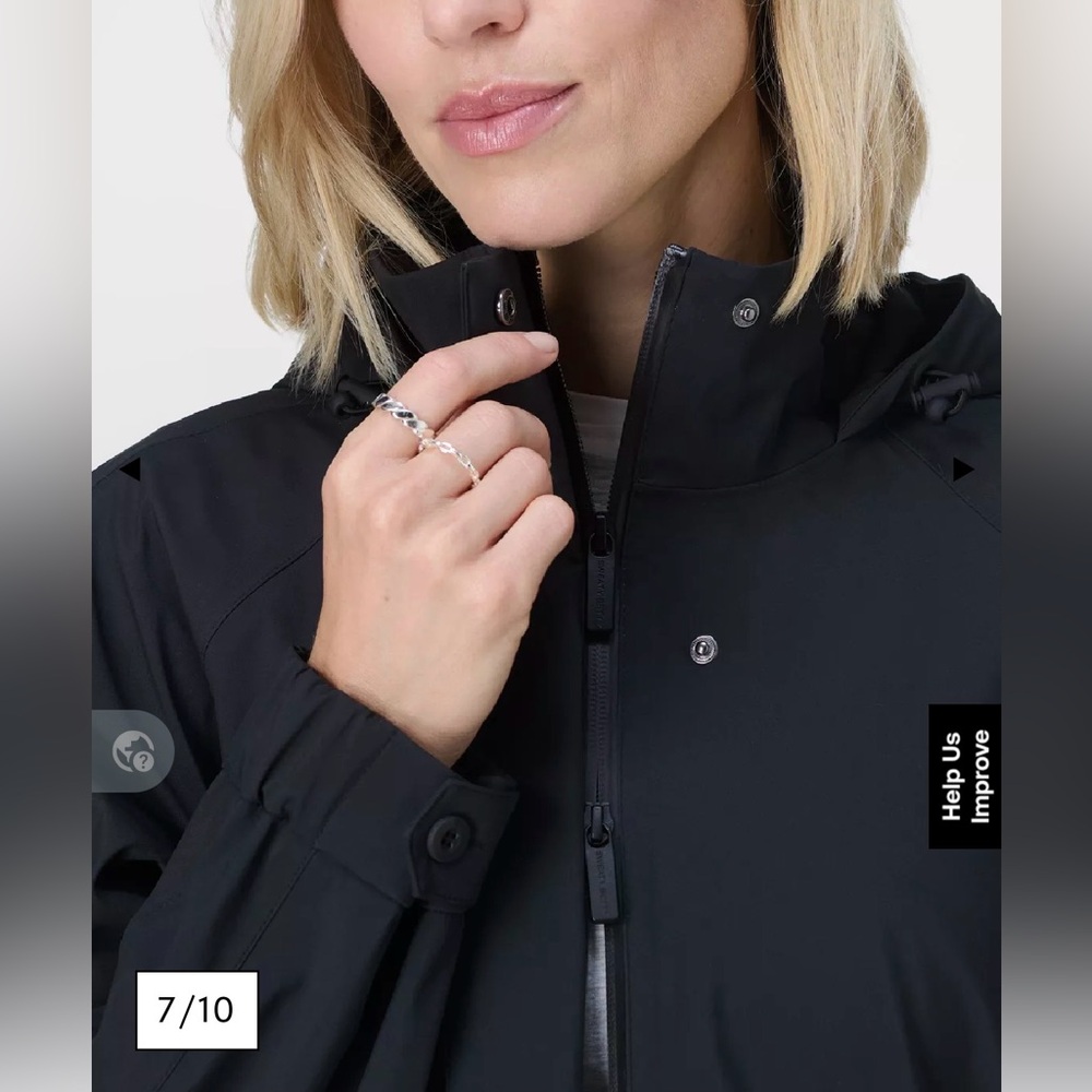 Sweaty Betty Motion Waterproof Longline Parka - Picture 5 of 7